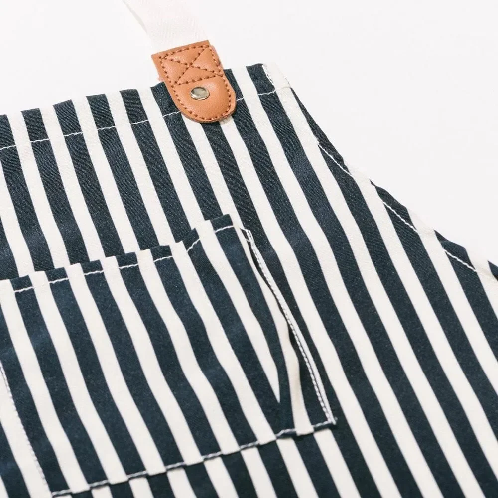 NWT Business & Pleasure The Apron in Lauren's Navy Stripe - One Size